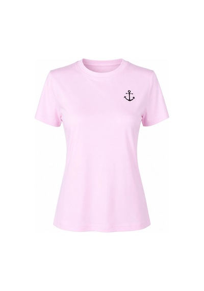 Trender Çapka Baskı Pembe Kadın T-shirt 6720