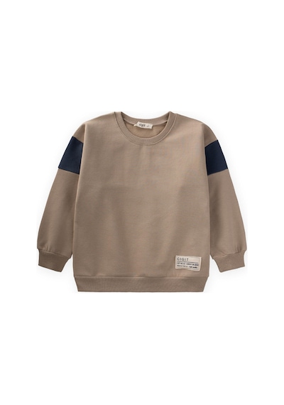 Cigit Garni Detaylı Sweatshirt 2-10 Yaş S Vizon S Vizon