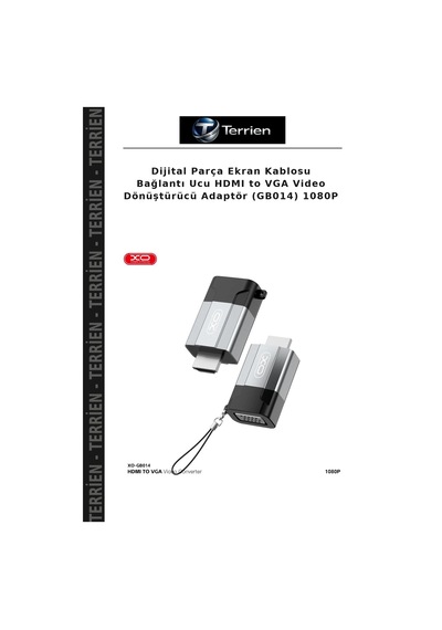 Dijital Parça Ekran Kablosu Bağlantı Ucu Hdmı To Vga Video Dönüştürücü Adaptör Gb014 1080p