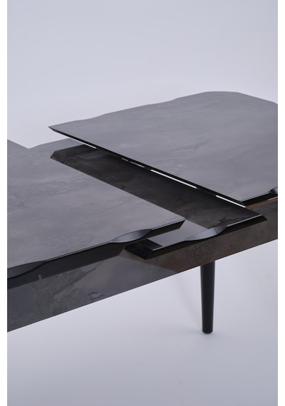 Yakamoz Polo Mdf Lak Panel Mutfak Masa Sandalye Takımı 80x130 Siyah