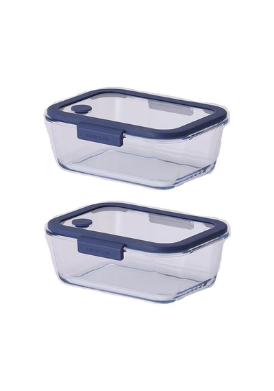 Neoflam Fika Glace Mavi Vakumlu 2 Parça Saklama Kabı 1900 Ml