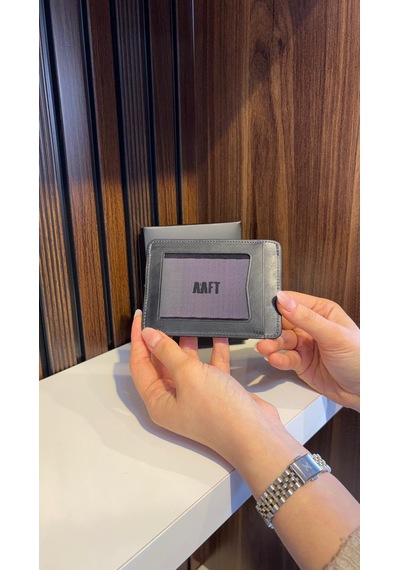 Mft Leather Hakiki Deri Mıknatıslı Kartlık Mona 1103 Antrasit