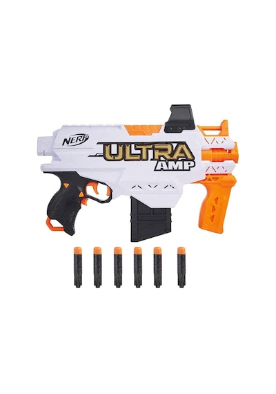 Nerf Ultra Amp Pilli Dart Tabancası - 6 Adet Ultra Dart Dahil - Pilli Hızlı Ateşleme Özelliği - Otomatik Oyuncak Silah