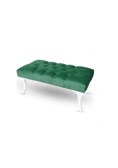 Kapitoneli Bench Puf Yeşil