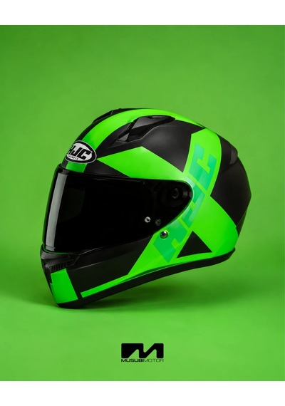 Hjc C10 Kask Tez Mc4hsf Yeşil-siyah