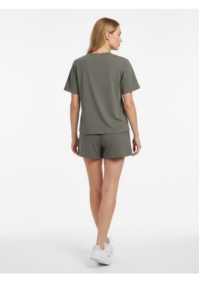 Xint Haki Pamuk Dokulu Oversize Şort 470534
