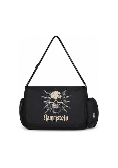 Sevbano Rammstein Rock Metal Müzik Grubu Baskılı Unisex Okul, Spor, Ofis Siyah