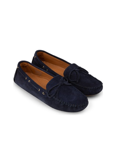 Deery Kadın Hakiki Süet Lacivert Loafer Ayakkabı - Dl505zlcvc01