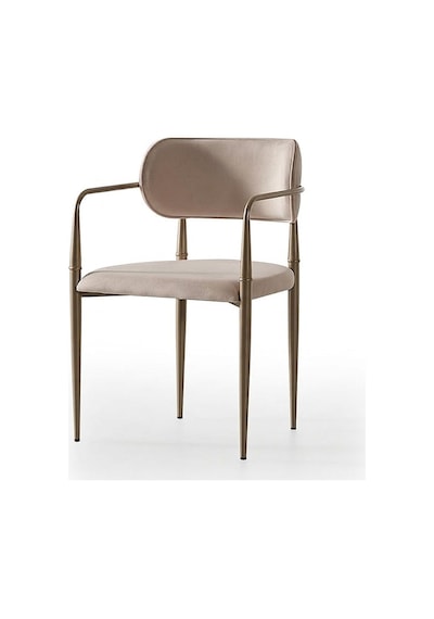 Elegance Kolçaklı Metal Mutfak Sandalyesi Bej