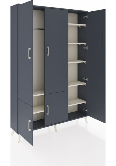 Arges Dolap 7 Raflı 5 Kapaklı Tek Askılı 132x30x195 Antrasit-antrasit/aytaşı Antrasıt/aytası Arges Dolap 7 Raflı 5 Kapaklı Tek Askılı 132x30x195 Antrasit-antrasit/aytaşı Antrasıt/aytası