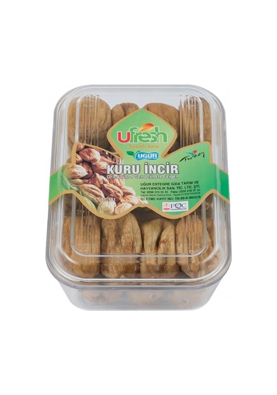 Ufresh Kuru İncir Şeffaf Kapaklı Kap 500 G