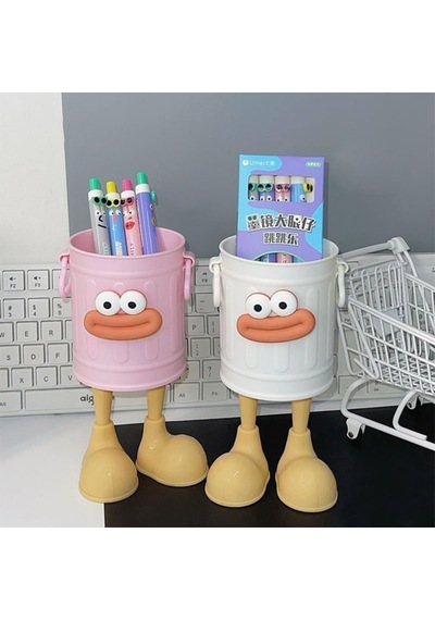 Walky Bin Ayaklı Kalemlik - Sevimli Yüz Figürlü Masaüstü Kalem Kutusu, Ofis Ve Çocuk Odası Düzenleyici, Makyaj Fırçalığı, Hediyelik Plastik Kalem Standı Mavi Beyaz - Çok Renkli Walky Bin Ayaklı Kalemlik - Sevimli Yüz Figürlü Masaüstü Kalem Kutusu, Ofis Ve Çocuk Odası Düzenleyici, Makyaj Fırçalığı, Hediyelik Plastik Kalem Standı Mavi Beyaz - Çok Renkli