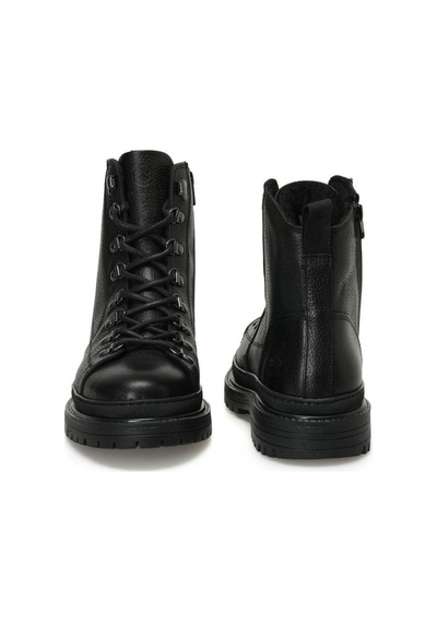 Lumberjack Esteves 3pr Siyah Hakiki Deri Comfort Casual Postal Bot Siyah