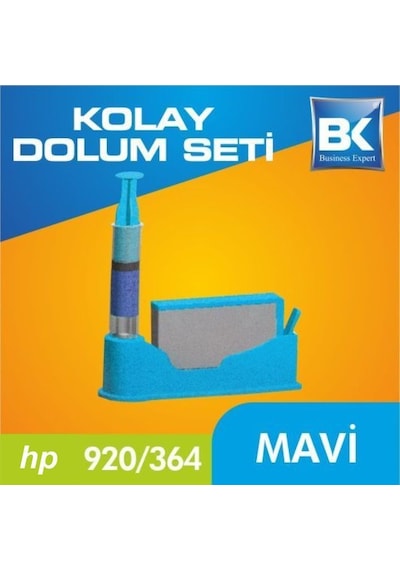 HP 920/364/564/655 Uyumlu Mavi Kartuş Dolum Seti