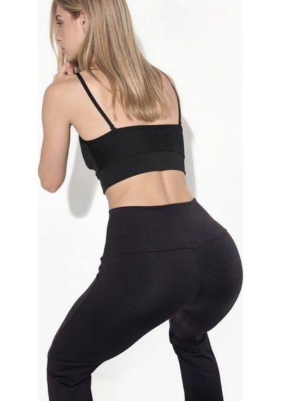 Hiccup Yüksek Belli Comfortlux Flare Pantolon Siyah