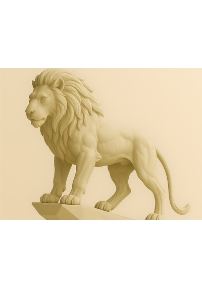 3d Soyut Stil Aslan Heykeli Hediyelik Şık Ev Dekorasyonu 15 Cm