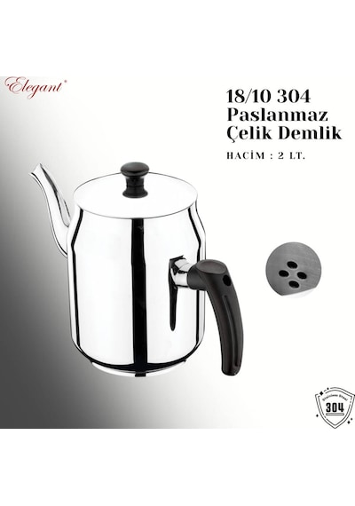 No3 Kahveci Demliği Bakalit Kulp - Siyah Siyah