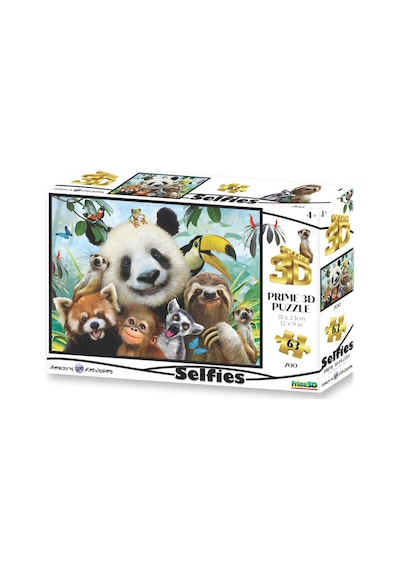 Prime 3d - Hayvanat Bahçesi Selfie 63 Parça Puzzle 10541