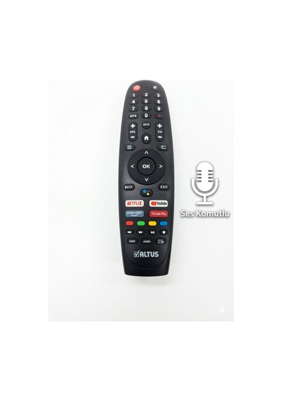 Altus  Ses Komutlu Bluetooth Android Tv Kumandası - Netflix / Youtube Tuşlu