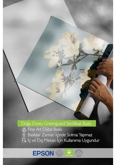 Zestia Ahşap Çerçeveli Tablo, Beyaz Çiçek Dalları, Yatak Odası Dekoru Poster No: 111994 70 X 100