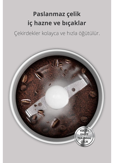 Kiwi 4812 Otomatik Kahve & Baharat Öğütücü Beyaz