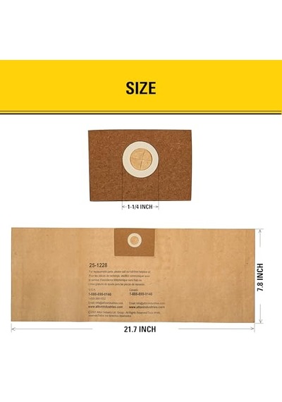 Fits 2.5-3.5 Gallon Disposable Filter Bag Wet Or Dry Cleaner 3 Filter Bags Per Package