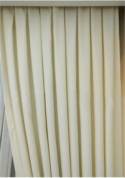 Evdepo Home Ekru Düz Renk Keten Fon Perde, Pilesiz Düz Dikim, Tek Kanat 60 X 270 Cm Çok Renkli