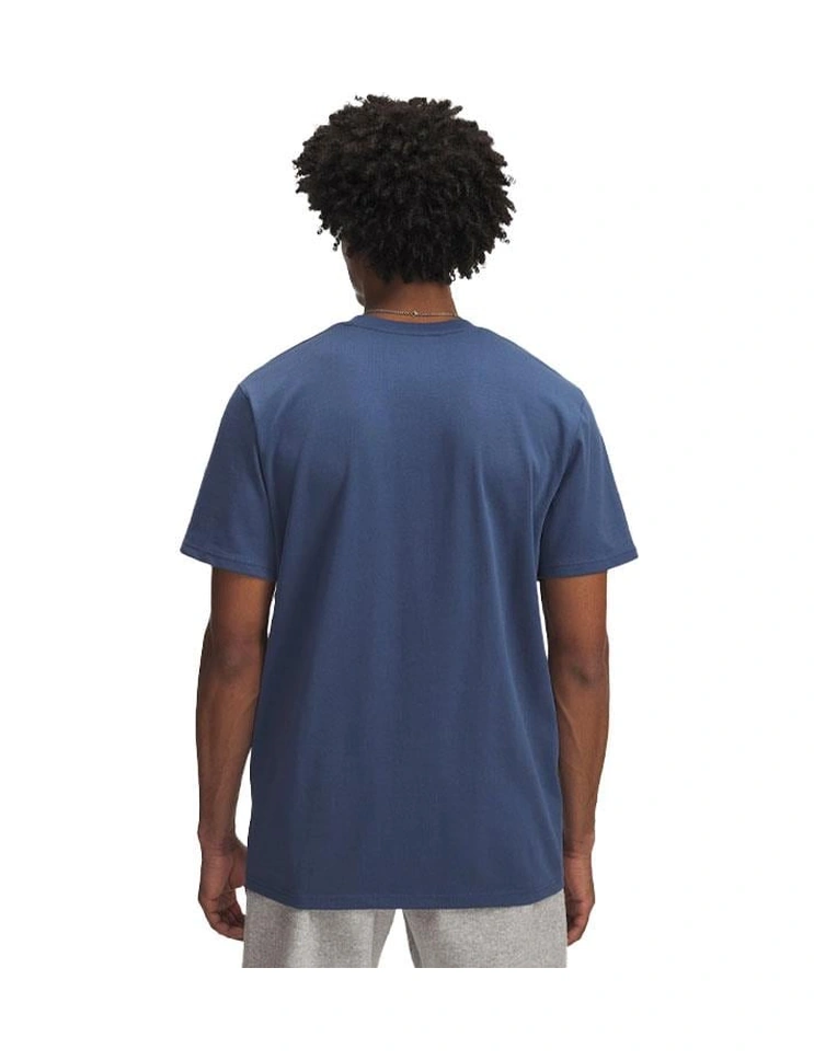 Under Armour Hw Lc Patch Ss Erkek T-shirt 1382902-418 Mavi