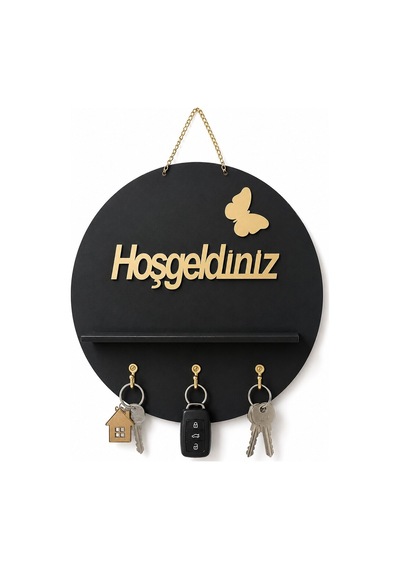 Krt-1143 Yuvarlak Hoşgeldiniz Anahtarlık Çok Renkli