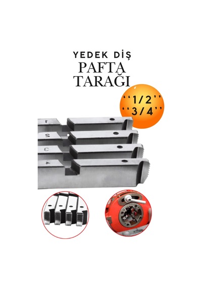 Metal Diş Açıcı Ex75011 Ex75013 Ex75015 Pafta Tarak Yedek Diş Açma Tarağı 1/2" - 3/4" İnç Boru Diş Açma Yedek Parçası Boru Tesisat Diş Açma Takımı