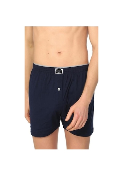 Iç Giyim Düğmeli Erkek Boxer 6 Lı Paket Koyu Mavi