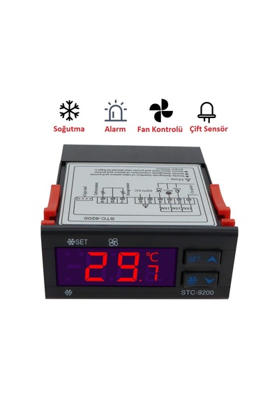STC9200 Dijital Çift Prob Isı Kontrol Termostat