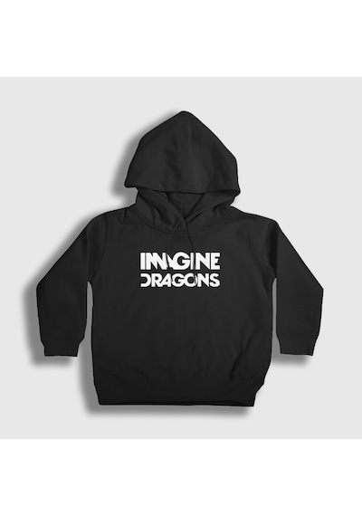 Presmono Unisex Çocuk Logo V2 Imagine Dragons Kapüşonlu Sweatshirt Siyah Presmono Unisex Çocuk Logo V2 Imagine Dragons Kapüşonlu Sweatshirt Siyah