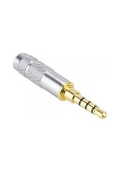 Stereo Jack - 3.5 Mm - Erkek - Trrs - Gri