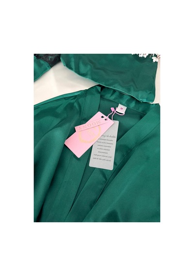 Mh Moony Homewears Kutulu 5'li Bafiros Yeşil Saten Pijama Gecelik Sabahlık Çeyiz Seti Yeşil Mh Moony Homewears Kutulu 5'li Bafiros Yeşil Saten Pijama Gecelik Sabahlık Çeyiz Seti Yeşil
