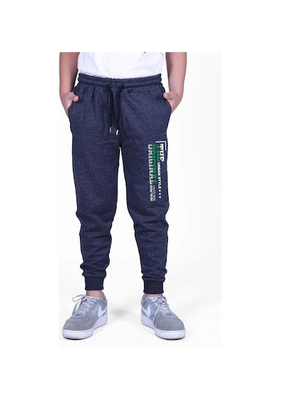 Panios Kids Urban Style Baskılı Beli Lastik Detaylı Jogger Eşofman Altı Füme