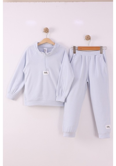 Monox Erkek Çocuk Reglan Kol Fitilli Polar Takım Mavi