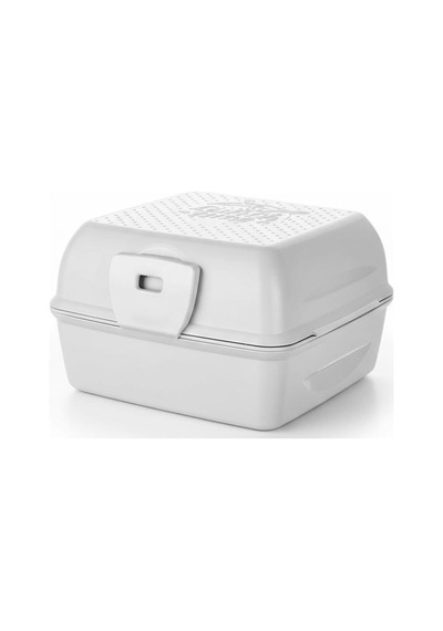 Bölmeli Sağlıklı Saklama Ve Yemek Kabı - Bpa Sız Sağlıklı - Kilit Kapak - Taşınabilir Lunchbox- Açık Gri Renk Çok Renkli
