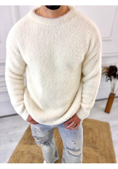 Elku Moda Kazak Oversize Tüylenmez Polar Kazak Bol Kesim Naturel Pamuk Rahat Kesim Salaş Peluş Kazak Beyaz Elku Moda Kazak Oversize Tüylenmez Polar Kazak Bol Kesim Naturel Pamuk Rahat Kesim Salaş Peluş Kazak Beyaz