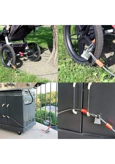 Xbyc 4503k Güçlü Çelik Kablo Halat Kilit 8 X 2100 Mm Motosiklet Bisiklet Kilidi