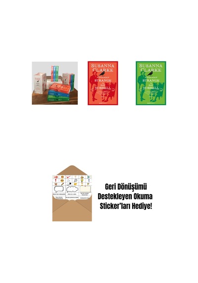 Jonathan Strange Ve Bay Norrell - 3 Kitap Takım Kutulu Set + Jonathan Strange Ve Bay Norrell - 1 + Jonathan Strange Ve Bay Norrell - 3 + Okuma Sticker'ları
