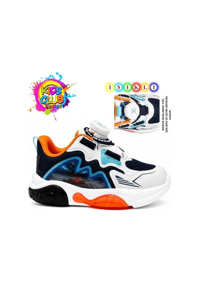 Cool Remy Akıllı Bağcıklı Işıklı Ortopedik Çocuk Spor Ayakkabı Lacivert