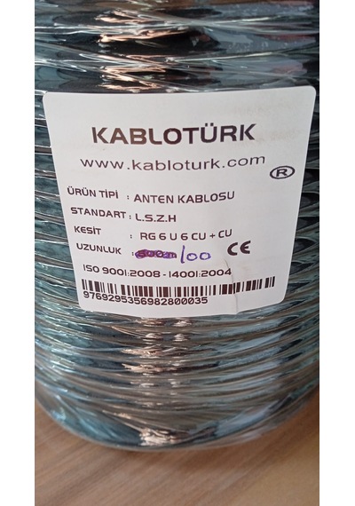 Tam Bakır H.free Rg6 U6 Cu/cu Anten Kablosu 100 Metre