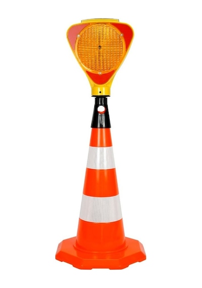 İleri Trafik Pvc Trafik Konisi 52 CM Çift Reflektifli Trafik Dubası