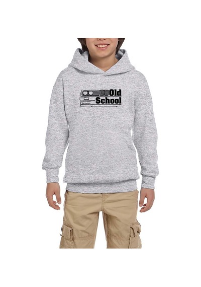 Zepplin Giyim BMW Old School E30 Gri Çocuk Kapşonlu Sweatshirt