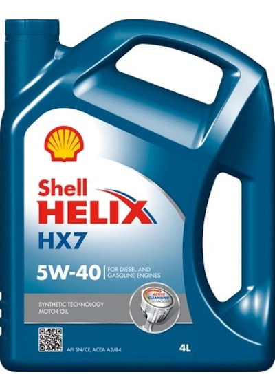 Shell Helix Hx7 5W-40 Sentetik Motor Yağı 4 L