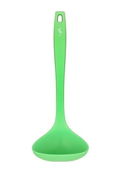 Lurch - Platin Silikon Çorba Kepçesi 28 Cm Yeşil - Yanmaz, Yapışmaz, Bükülmez, Çizmez, Tat Ve Koku Bırakmaz - 240092