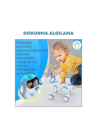 / 30 Fonksiyonlu Uzaktan Kumandalı Şarjlı Sesli Işıklı Dokunma Algılama Programlama Robot Köpek El Sensörlü Şarjlı Işıklı Müzikli Dansçı Robot Köpek Ve Kedi Köpek
