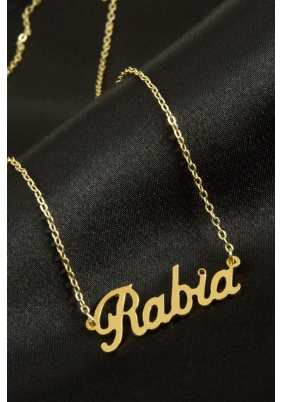 Rabia - 716 - İsimli - Spt-gld - Kolye -sarı altın