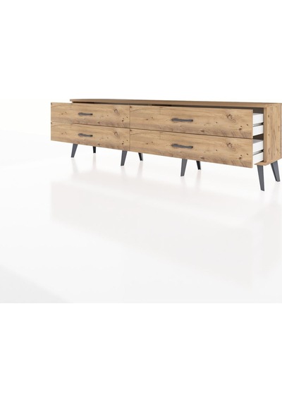 Arges Tv Ünitesi 4 Çekmeceli 176x30x51 Çam-çam/çam Atlas Çam/atlas Çam